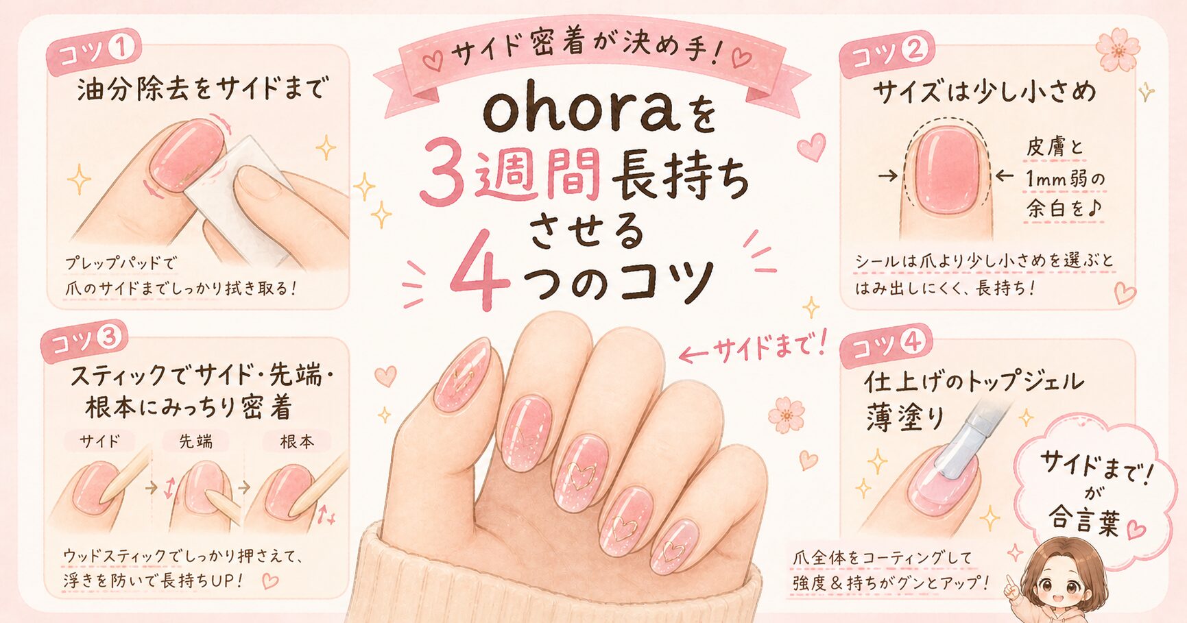 ohoraを3週間長持ちさせる4つのコツ｜サイド密着図解